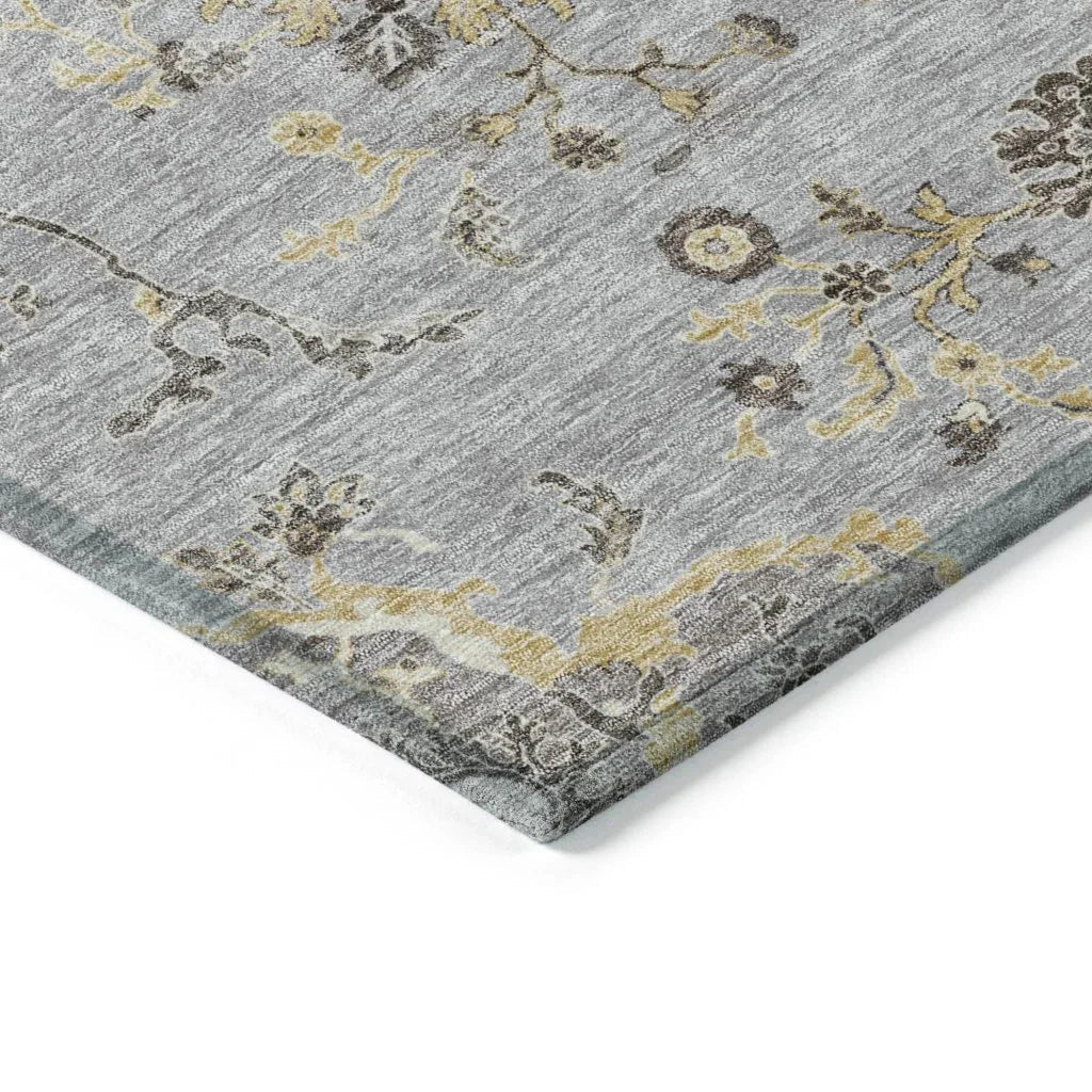 Doris Gray Washable Indoor - Outdoor Rug - LOOMLAN - LOOMLAN Rugs - Outdoor Rugs