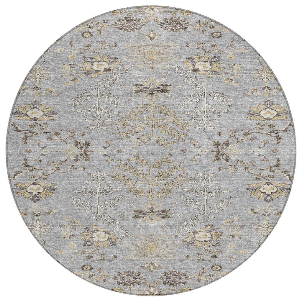 Doris Gray Washable Indoor - Outdoor Rug - LOOMLAN - LOOMLAN Rugs - Outdoor Rugs