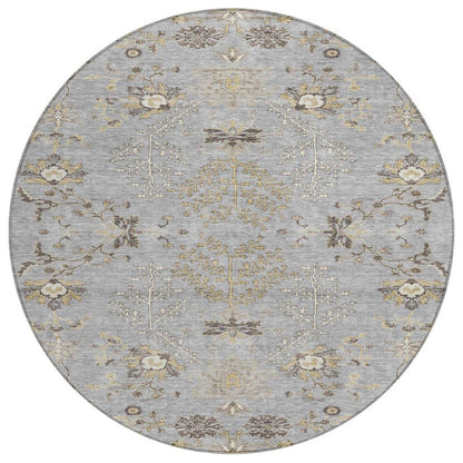 Doris Gray Washable Indoor - Outdoor Rug - LOOMLAN - LOOMLAN Rugs - Outdoor Rugs