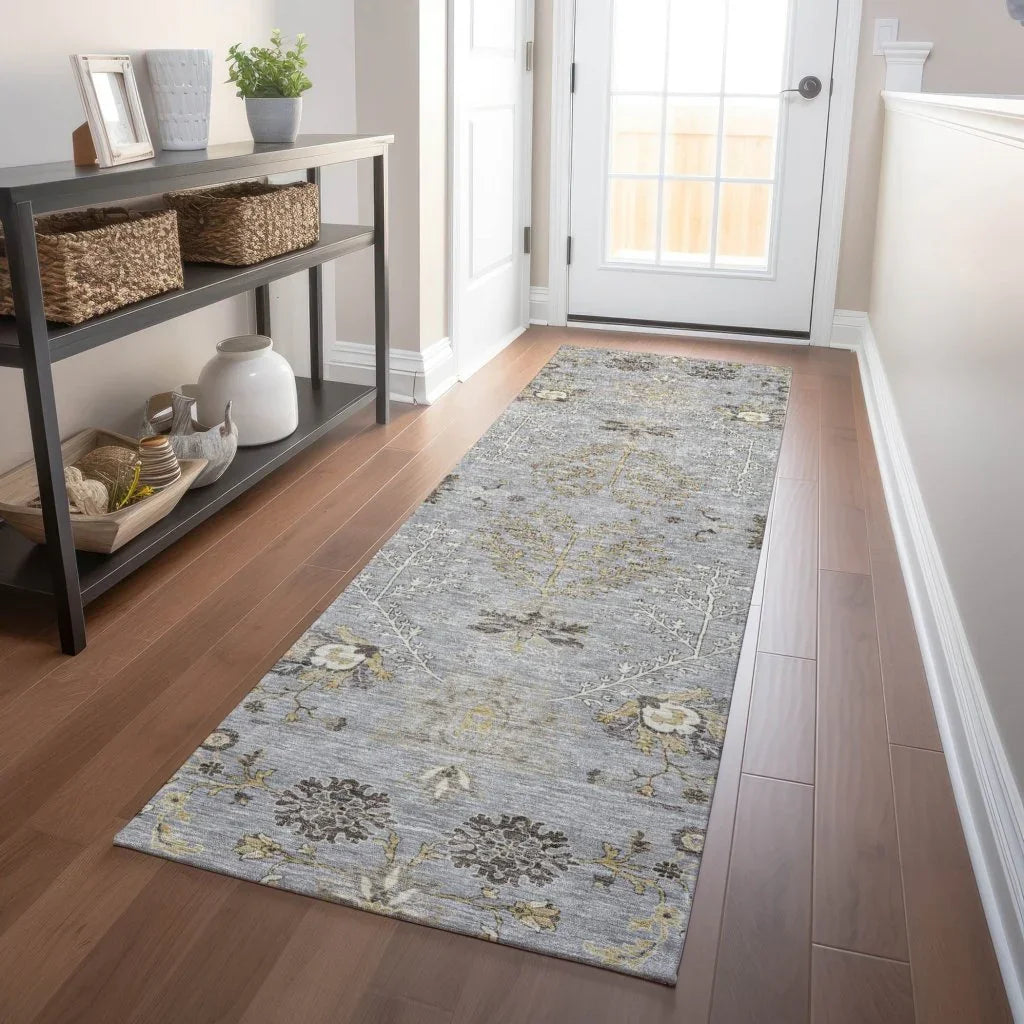 Doris Gray Washable Indoor - Outdoor Rug - LOOMLAN - LOOMLAN Rugs - Outdoor Rugs