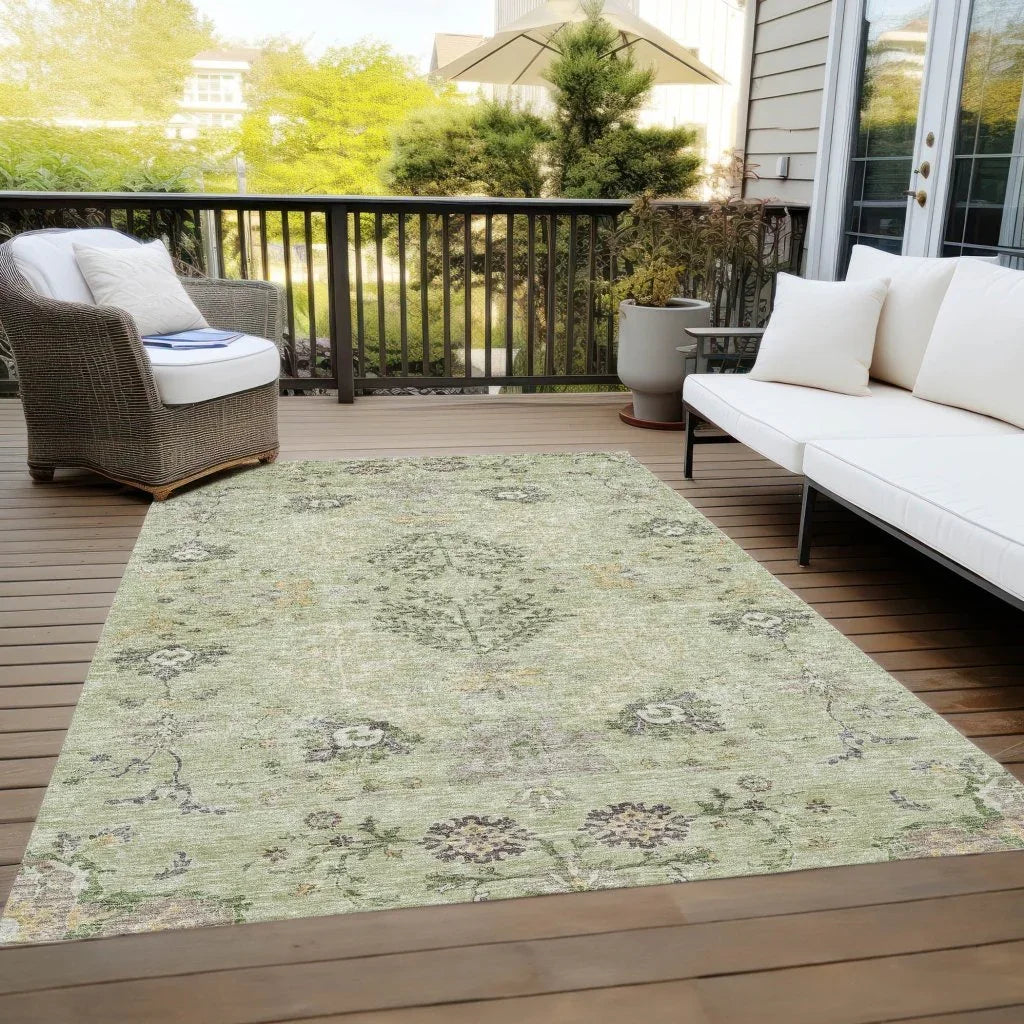 Doris Green Washable Indoor - Outdoor Rug - LOOMLAN - LOOMLAN Rugs - Outdoor Rugs