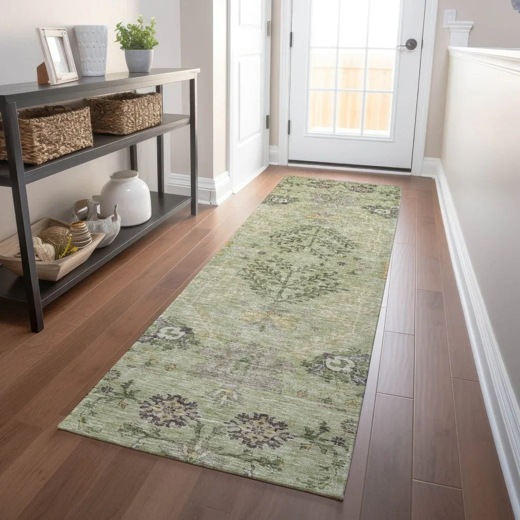 Doris Green Washable Indoor - Outdoor Rug - LOOMLAN - LOOMLAN Rugs - Outdoor Rugs