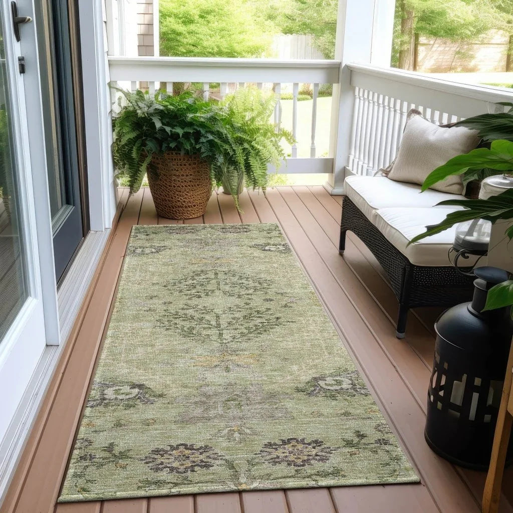 Doris Green Washable Indoor - Outdoor Rug - LOOMLAN - LOOMLAN Rugs - Outdoor Rugs