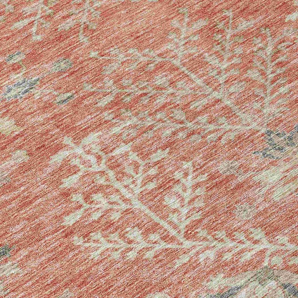 Doris Orange Washable Indoor - Outdoor Rug - LOOMLAN - LOOMLAN Rugs - Outdoor Rugs