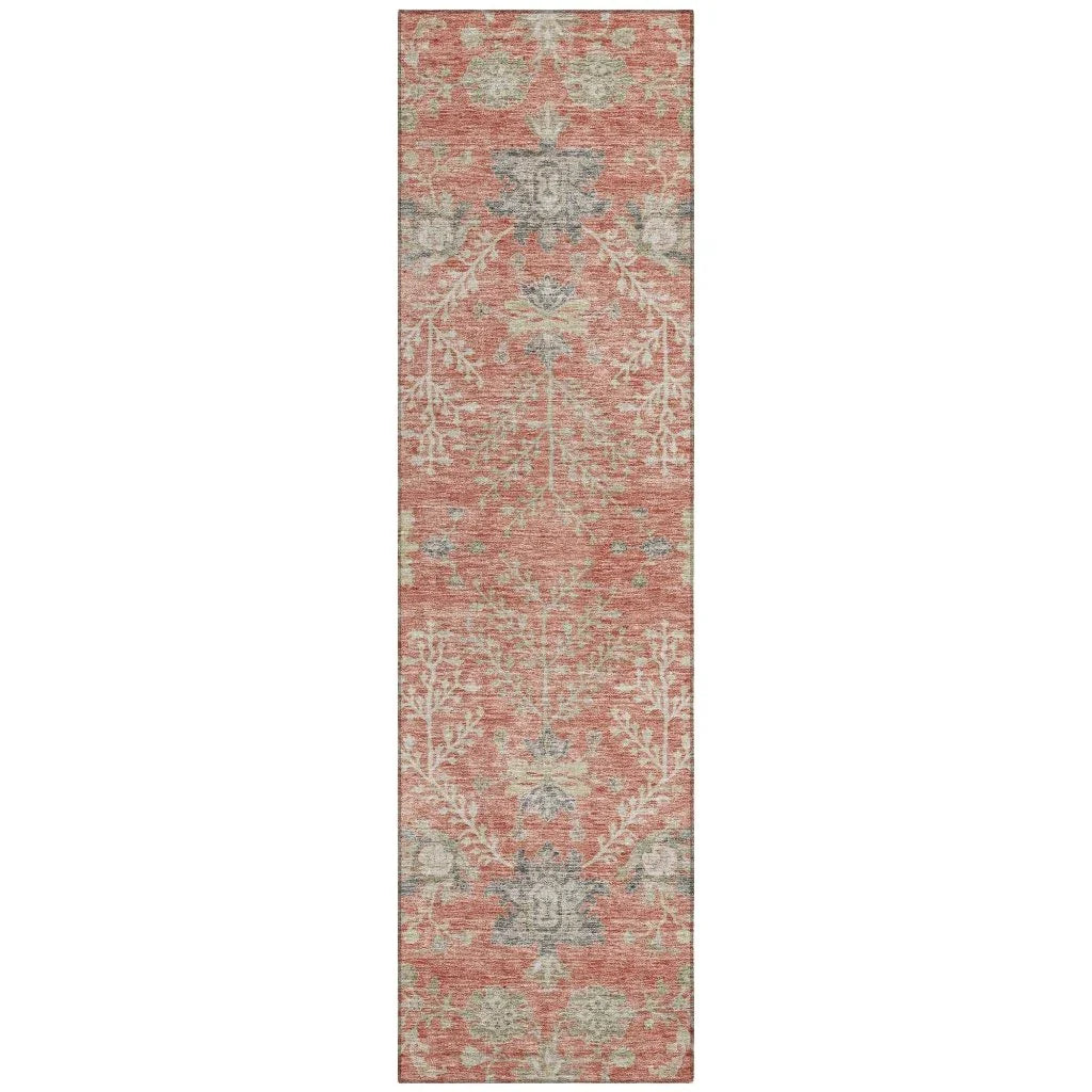 Doris Orange Washable Indoor - Outdoor Rug - LOOMLAN - LOOMLAN Rugs - Outdoor Rugs