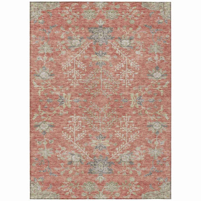 Doris Orange Washable Indoor - Outdoor Rug - LOOMLAN - LOOMLAN Rugs - Outdoor Rugs