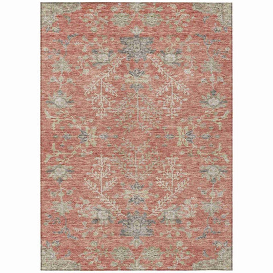 Doris Orange Washable Indoor - Outdoor Rug - LOOMLAN - LOOMLAN Rugs - Outdoor Rugs