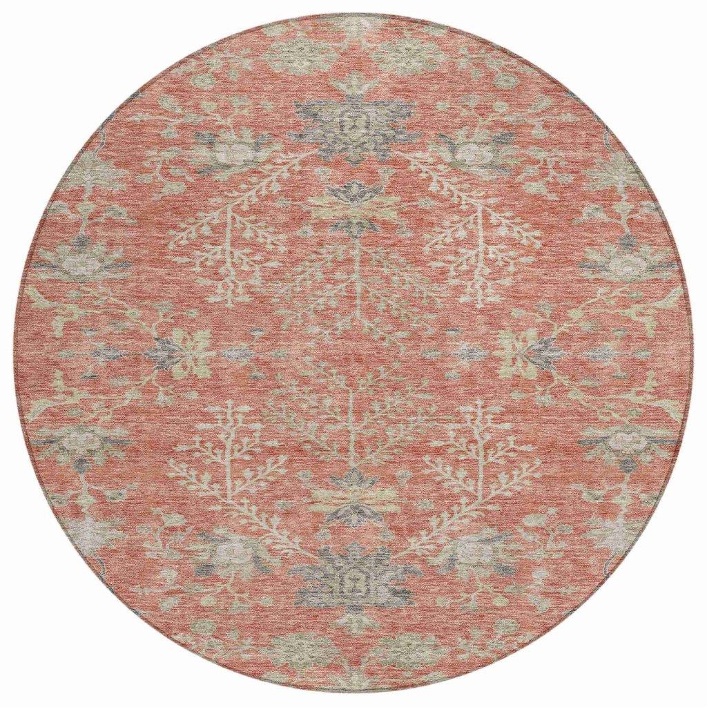 Doris Orange Washable Indoor - Outdoor Rug - LOOMLAN - LOOMLAN Rugs - Outdoor Rugs