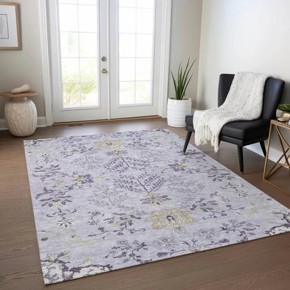 Doris Purple Washable Indoor - Outdoor Rug - LOOMLAN - LOOMLAN Rugs - Outdoor Rugs