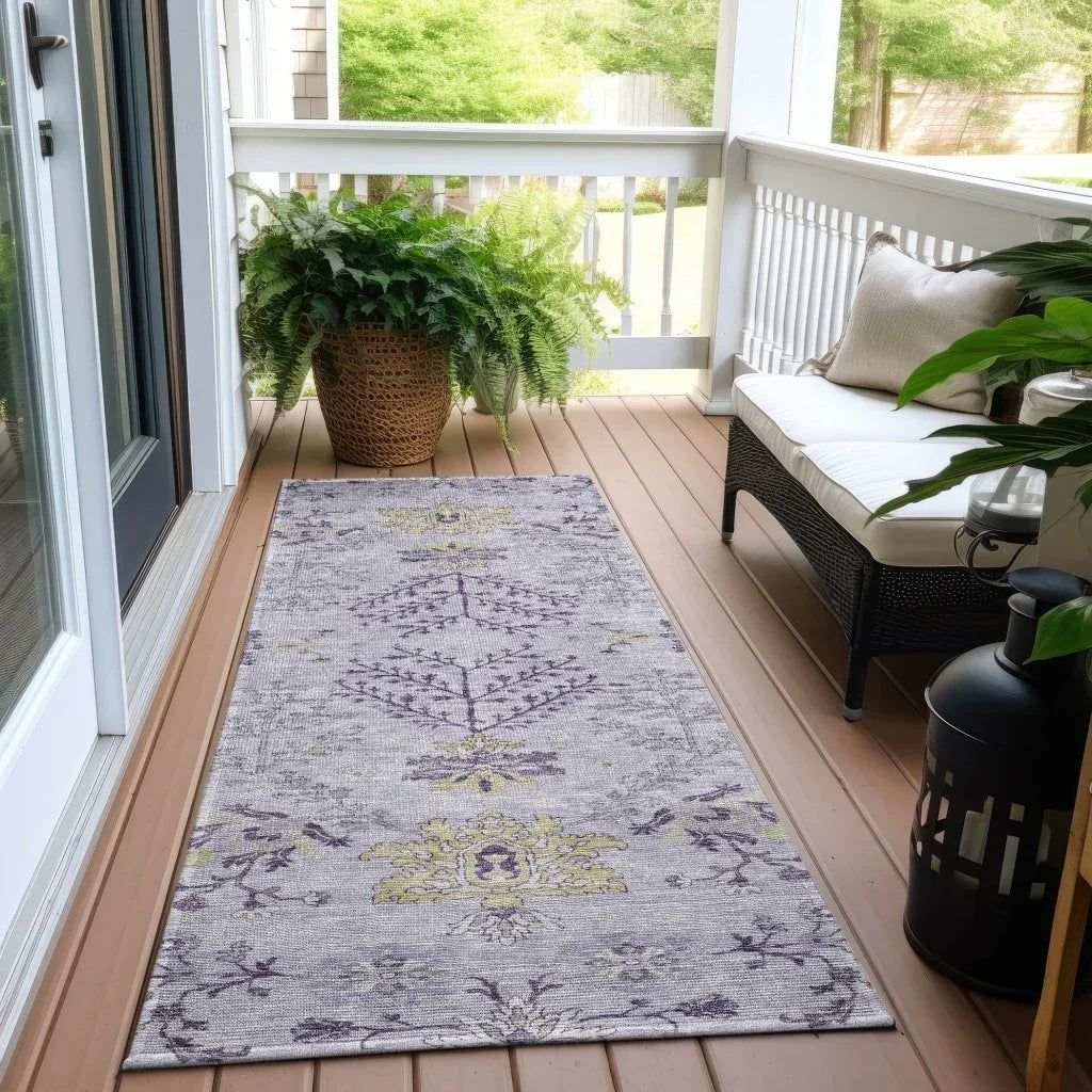 Doris Purple Washable Indoor - Outdoor Rug - LOOMLAN - LOOMLAN Rugs - Outdoor Rugs