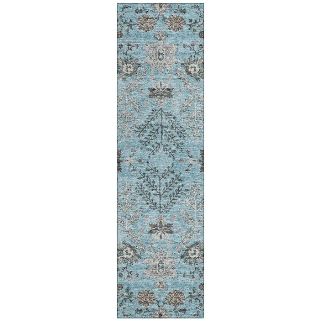 Doris Sky Washable Indoor - Outdoor Rug - LOOMLAN - LOOMLAN Rugs - Outdoor Rugs