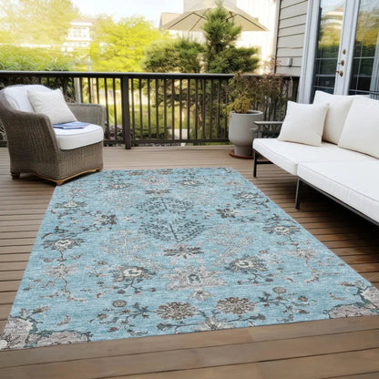 Doris Sky Washable Indoor - Outdoor Rug - LOOMLAN - LOOMLAN Rugs - Outdoor Rugs
