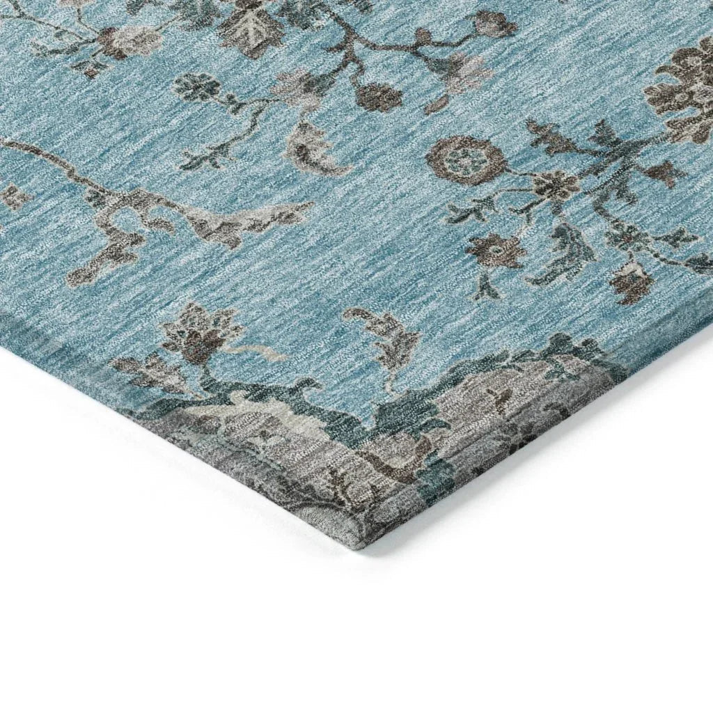 Doris Sky Washable Indoor - Outdoor Rug - LOOMLAN - LOOMLAN Rugs - Outdoor Rugs