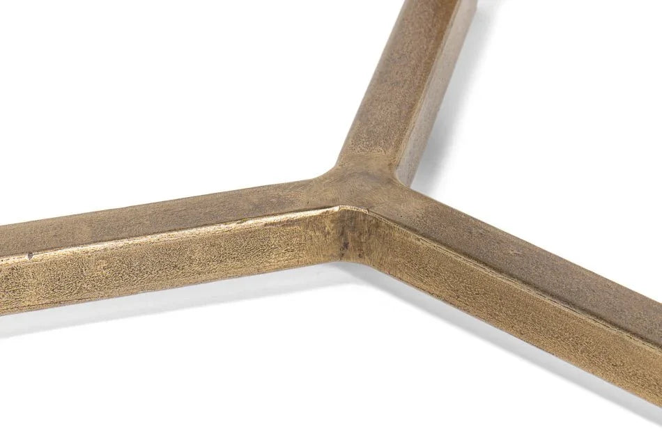 Dorsey Iron Framed Round Side Table - LOOMLAN - Sarreid - Side Tables