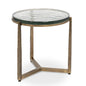 Dorsey Iron Framed Round Side Table - LOOMLAN - Sarreid - Side Tables