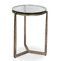 Dorsey Iron Framed Round Side Table - LOOMLAN - Sarreid - Side Tables