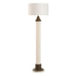 Dorton Sculpted Resin Base Floor Lamp-Floor Lamps-Wildwood-Dark Brown-LOOMLAN