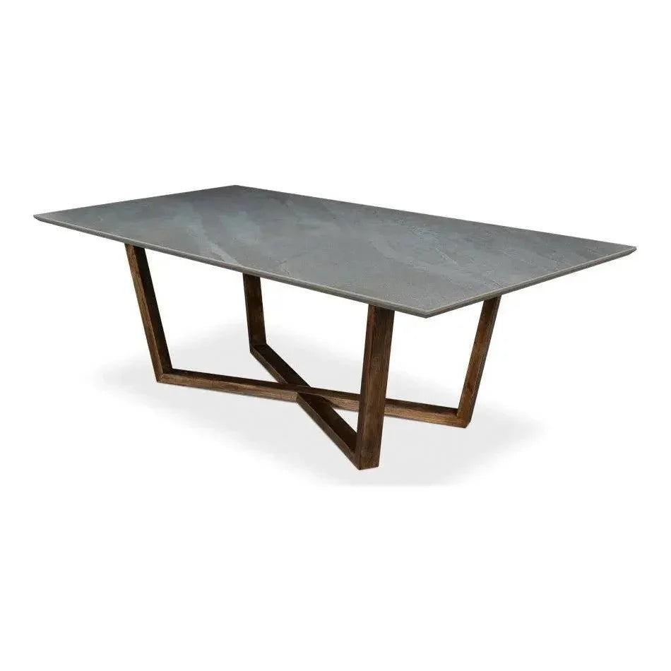 Double Pedestal Dining Table for 8-Dining Tables-Sarreid-LOOMLAN