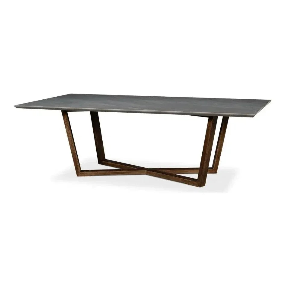 Double Pedestal Dining Table for 8-Dining Tables-Sarreid-LOOMLAN