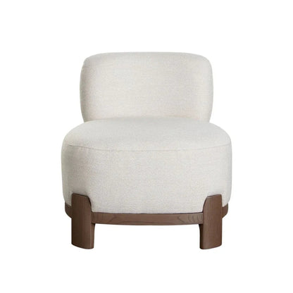 Dove Cream Fabric Armless Accent Chair - LOOMLAN - Diamond Sofa - Club Chairs