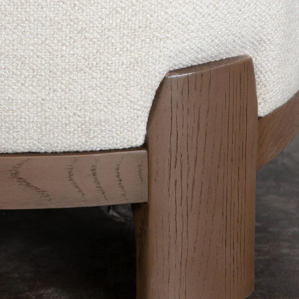 Dove Cream Fabric Armless Accent Chair - LOOMLAN - Diamond Sofa - Club Chairs