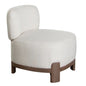 Dove Cream Fabric Armless Accent Chair - LOOMLAN - Diamond Sofa - Club Chairs