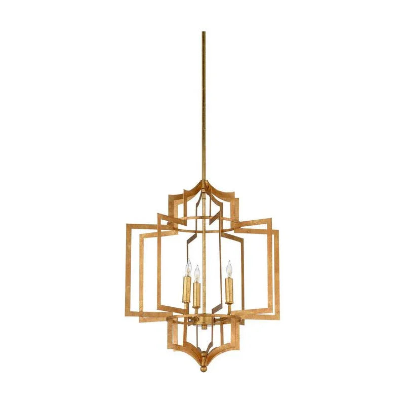 Dover Adjustable Gold Finish Chandelier - LOOMLAN - Wildwood - Chandeliers