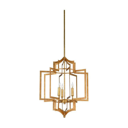 Dover Adjustable Gold Finish Chandelier - LOOMLAN - Wildwood - Chandeliers
