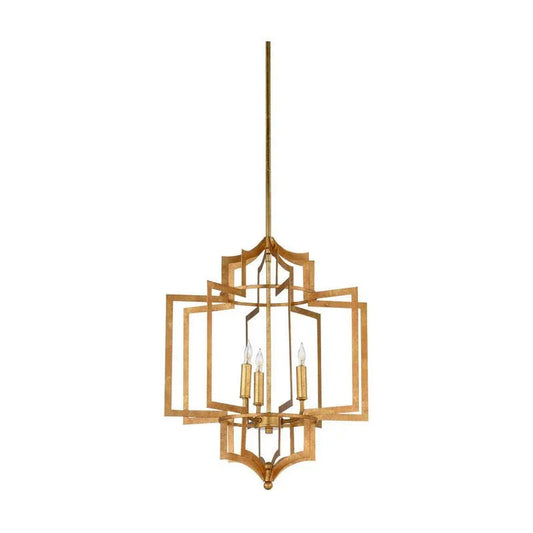 Dover Adjustable Gold Finish Chandelier - LOOMLAN - Wildwood - Chandeliers