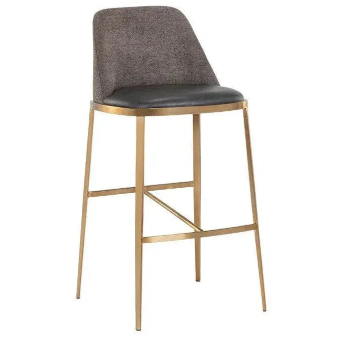 Dover Leather Luxurious Barstool - LOOMLAN - SUNPAN - Bar Stools