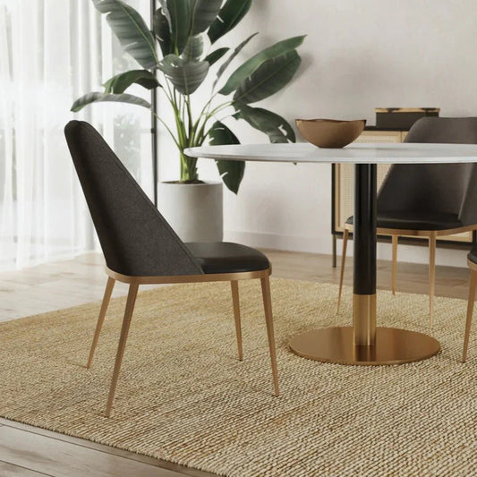 Dover Leather Luxurious Dining Chair 2PC - LOOMLAN - SUNPAN - Dining Chairs