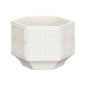 Dover White Glossy Ceramic Cachepot - LOOMLAN - Chelsea House - Planters