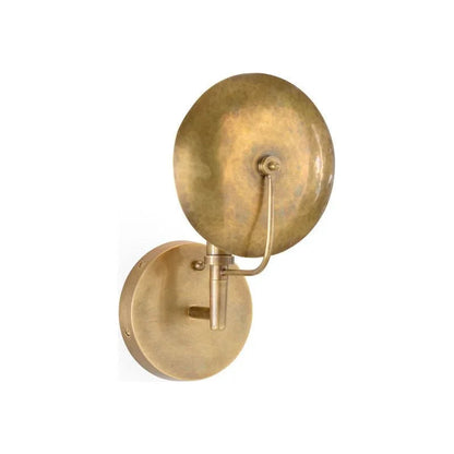 Dovi Stylized Brass Round Wall Sconce - LOOMLAN - Wildwood - Wall Sconces