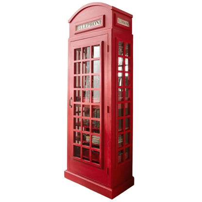 Dovreth Wood Red Bar Storage Cabinet-Home Bar Cabinets-LOOMLAN-LOOMLAN