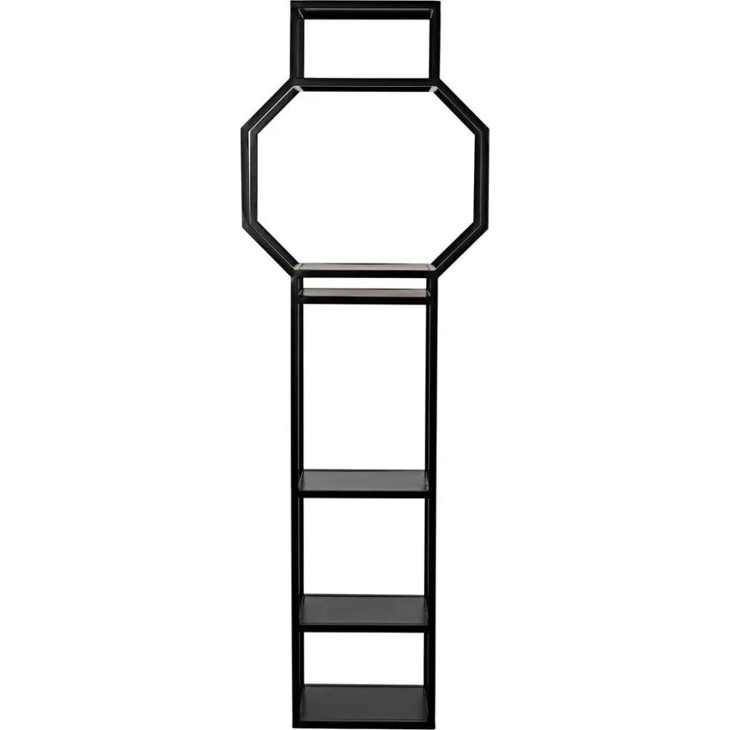 Downtown Black Metal Etagere-Etageres-Noir-LOOMLAN