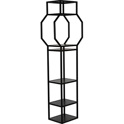 Downtown Black Metal Etagere-Etageres-Noir-LOOMLAN