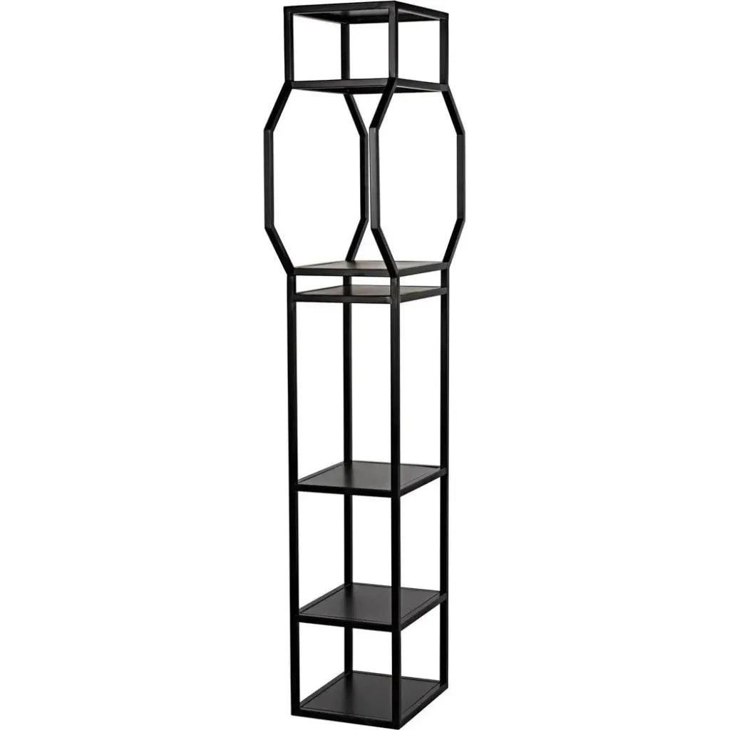 Downtown Black Metal Etagere-Etageres-Noir-LOOMLAN