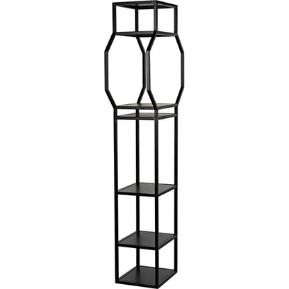 Downtown Black Metal Etagere-Etageres-Noir-LOOMLAN