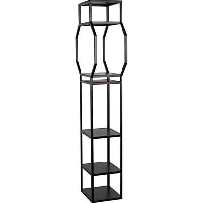 Downtown Black Metal Etagere-Etageres-Noir-LOOMLAN