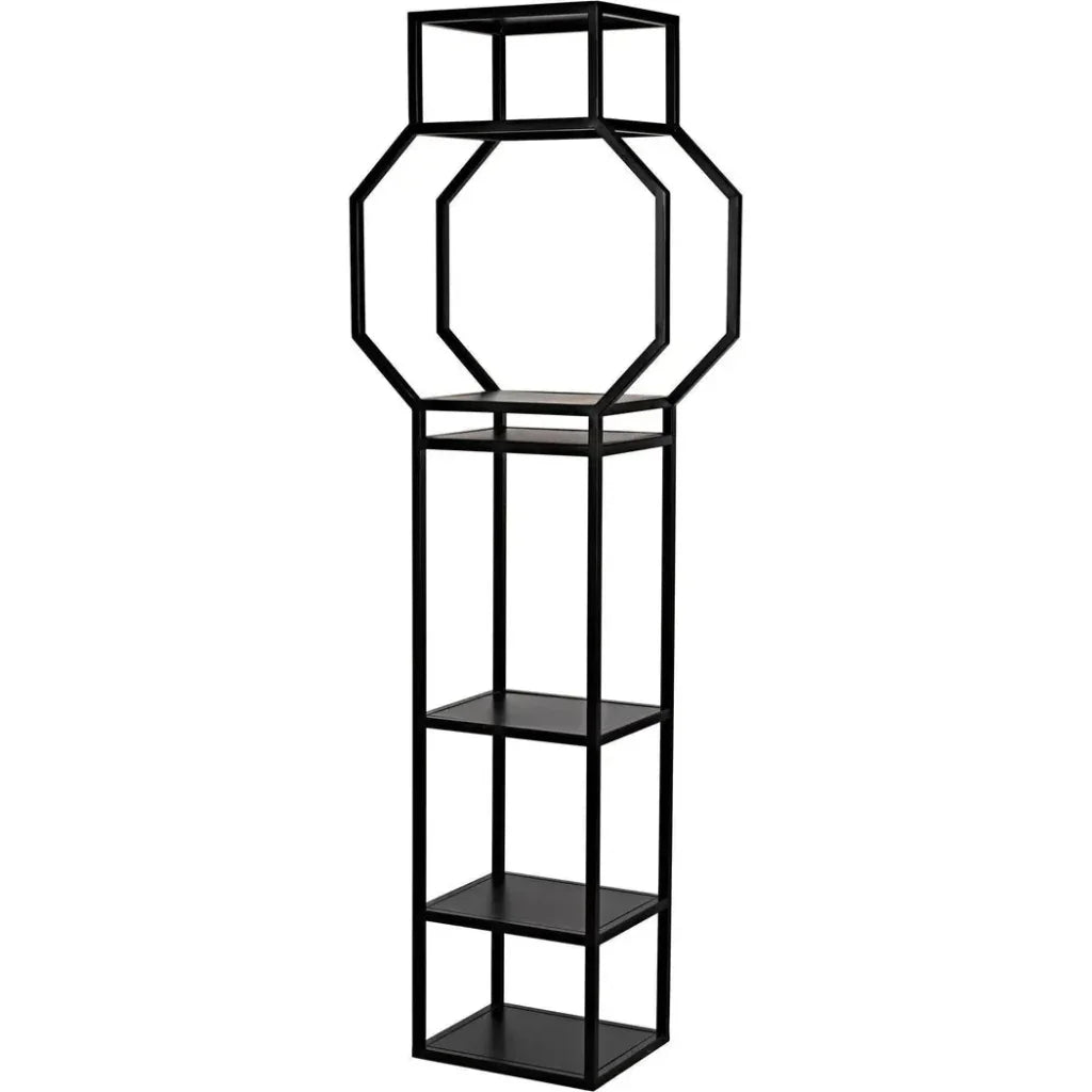 Downtown Black Metal Etagere-Etageres-Noir-LOOMLAN