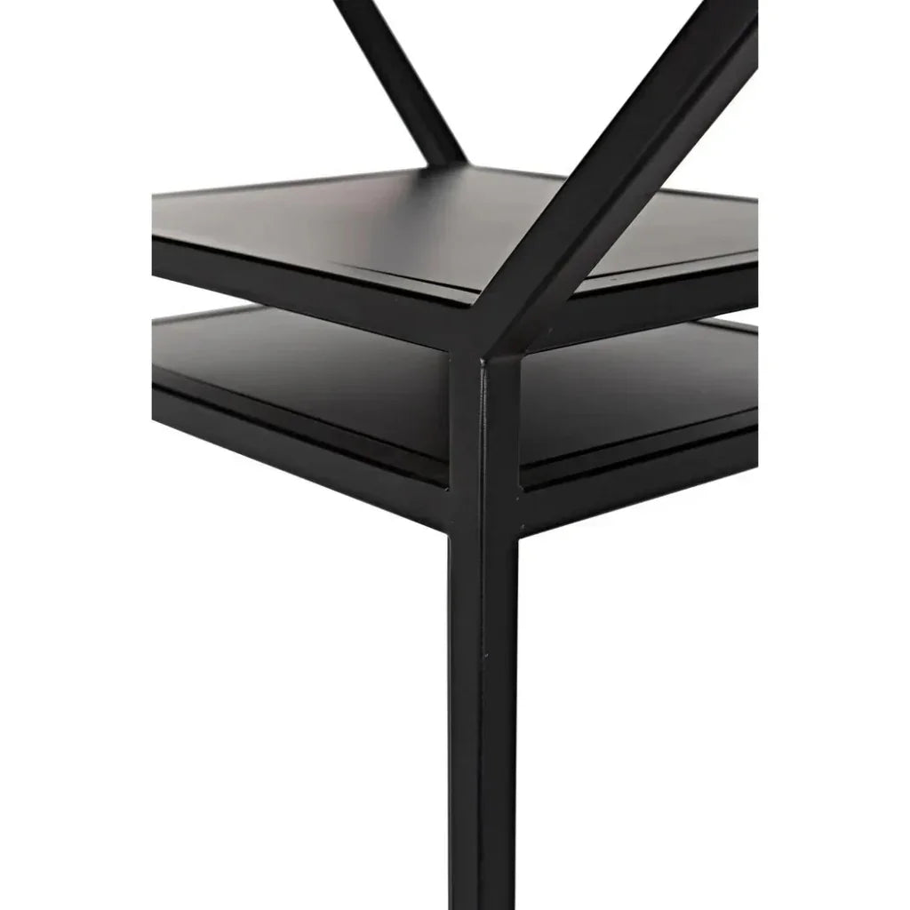 Downtown Black Metal Etagere-Etageres-Noir-LOOMLAN