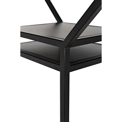 Downtown Black Metal Etagere-Etageres-Noir-LOOMLAN