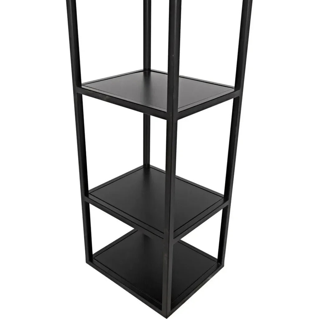 Downtown Black Metal Etagere-Etageres-Noir-LOOMLAN