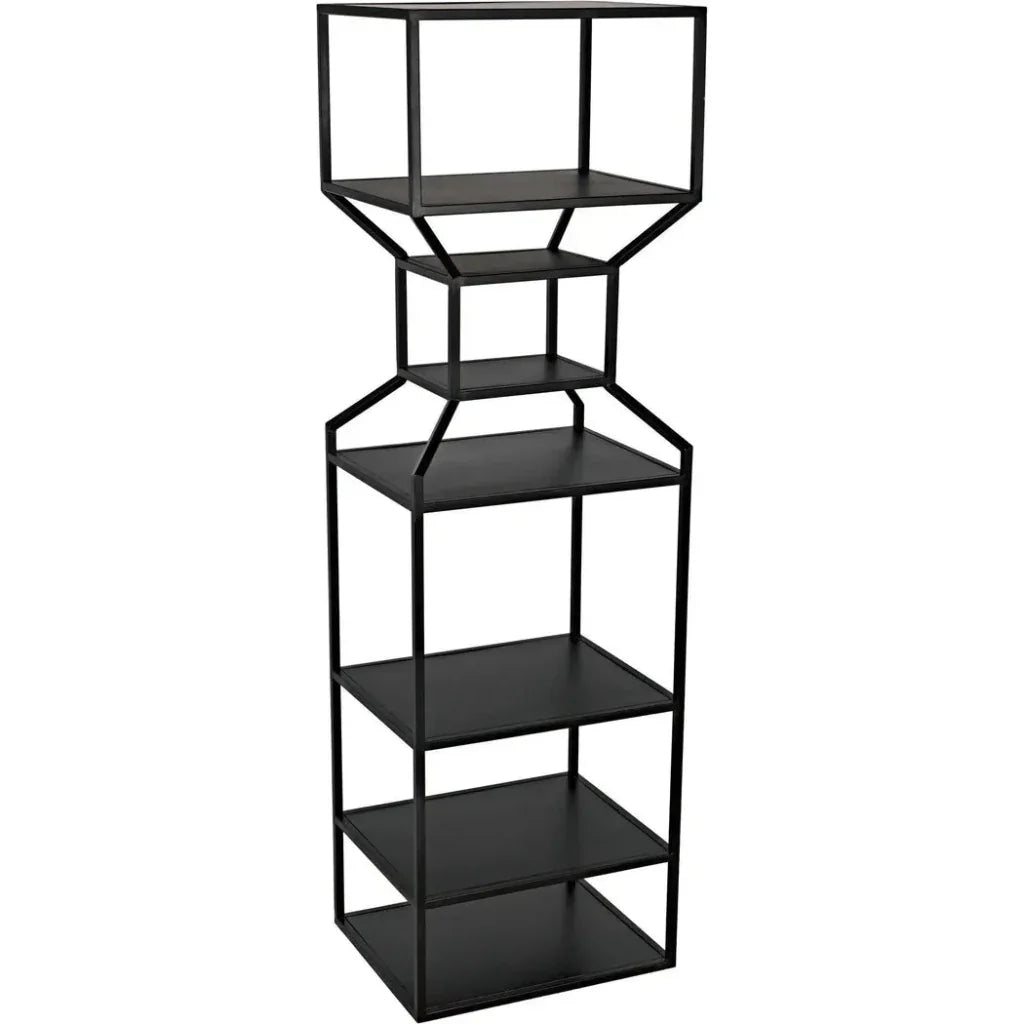 Downtown Black Metal Etagere-Etageres-Noir-LOOMLAN