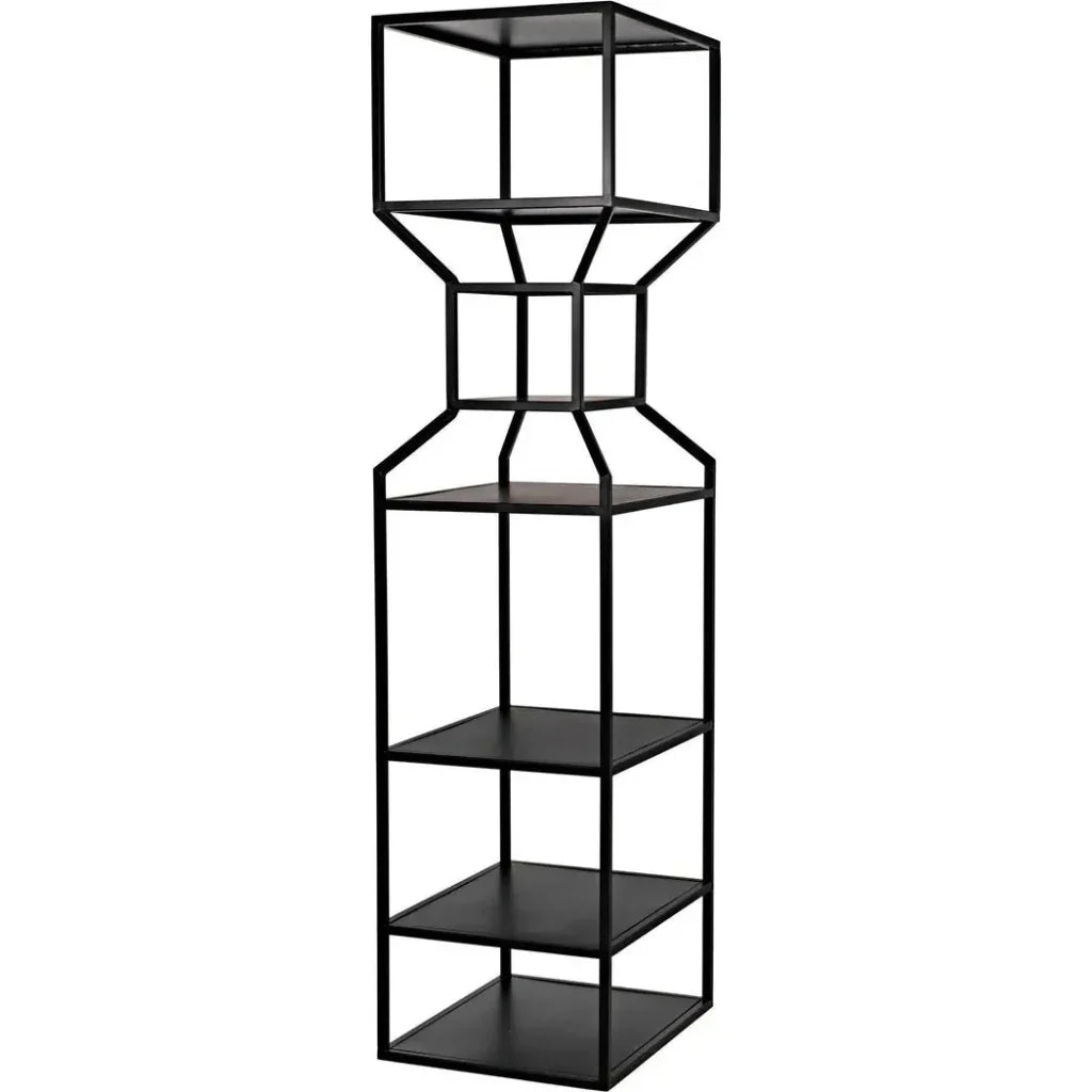 Downtown Black Metal Etagere-Etageres-Noir-LOOMLAN