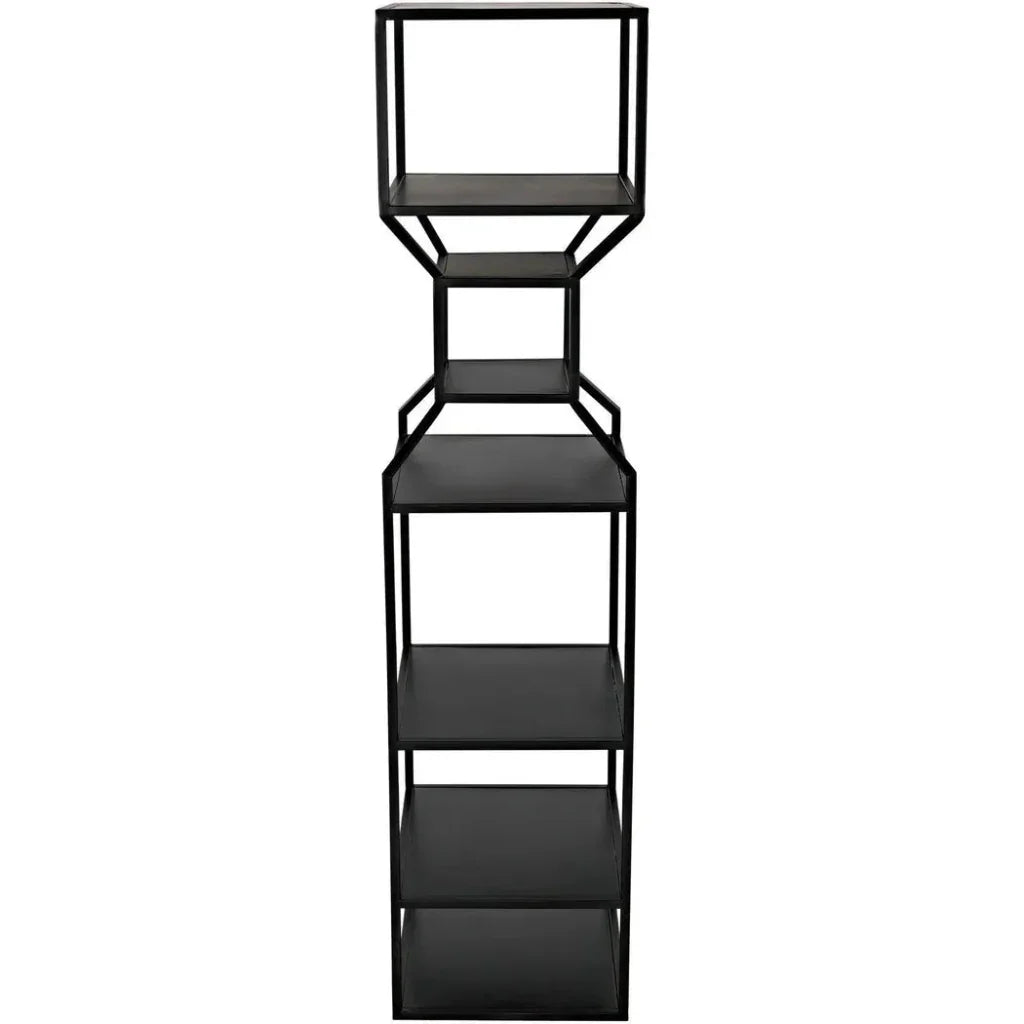 Downtown Black Metal Etagere-Etageres-Noir-LOOMLAN