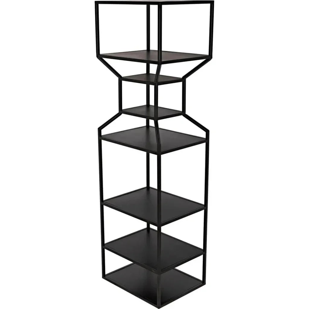 Downtown Black Metal Etagere-Etageres-Noir-LOOMLAN