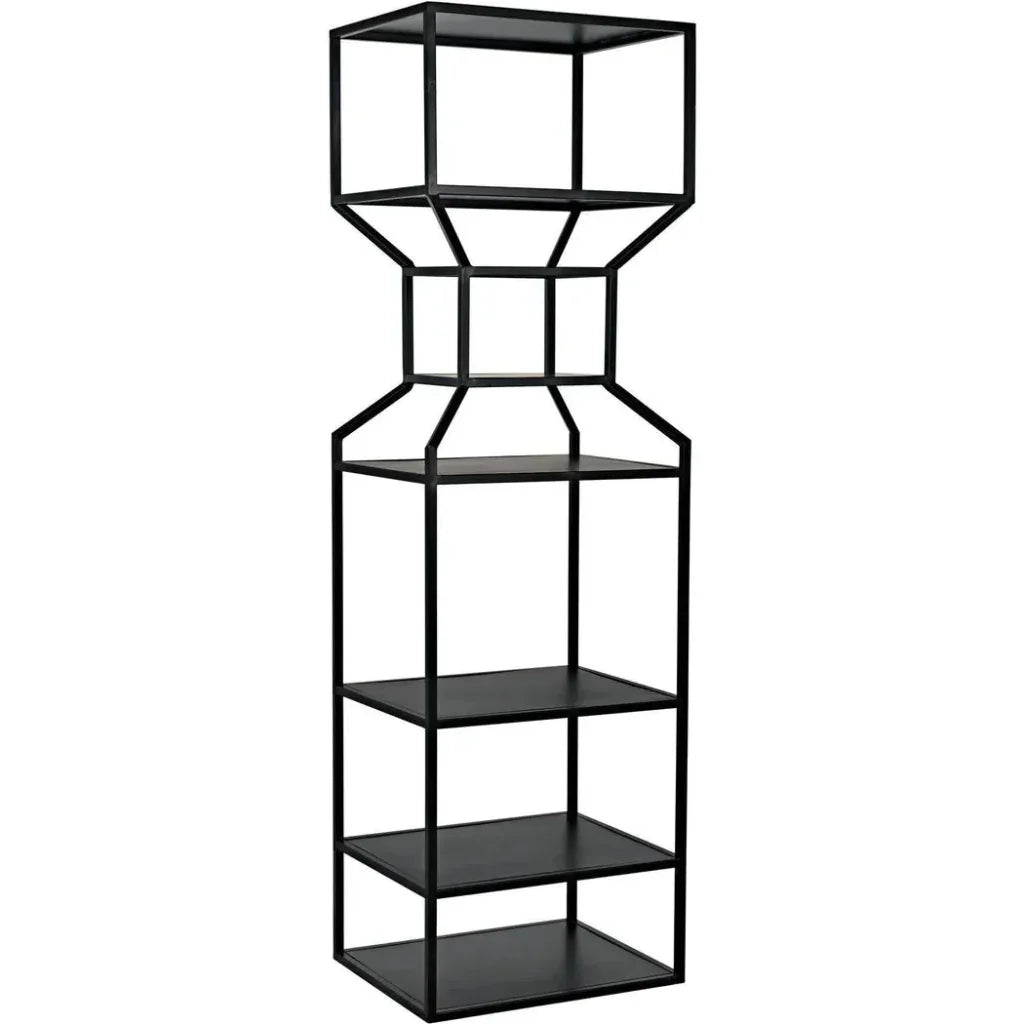 Downtown Black Metal Etagere-Etageres-Noir-Large-LOOMLAN