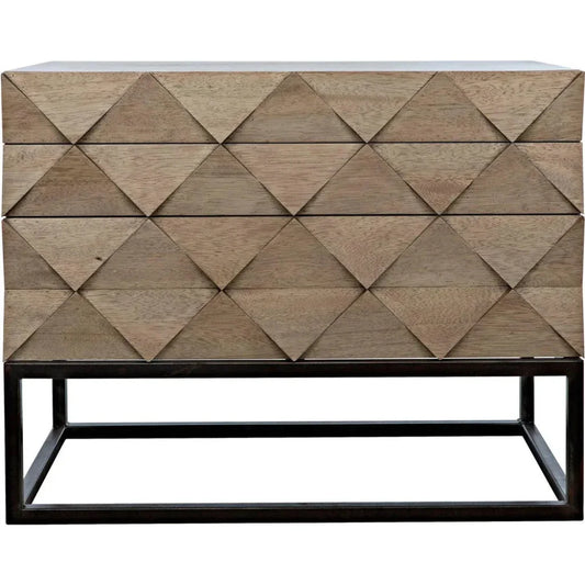 Draco Steel Stand Wood Sideboard - LOOMLAN - Noir - Sideboards