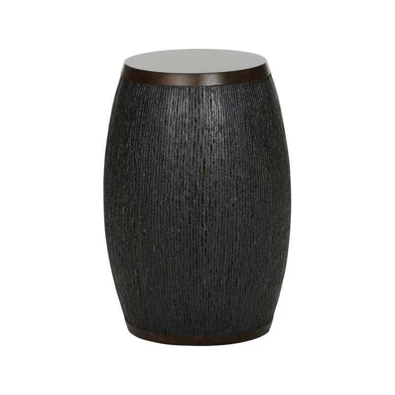 Dracus Drum Shaped Black Drinks Table - LOOMLAN - Wildwood - Side Tables